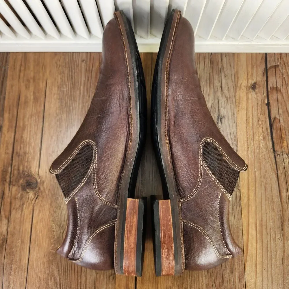 Cole Haan Grand.OS C13256 Mens Size 11.5 M Brown Leather Split Toe Loafers Shoes